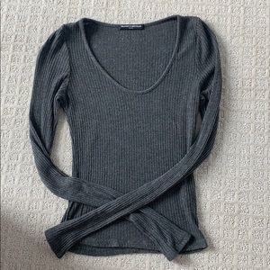 brandy melville grey sweater top